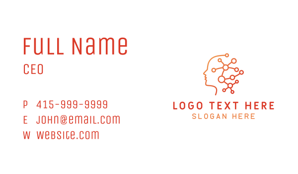Artificial Intelligence Coding Business Card Design Image Preview
