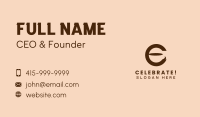 Brown Coffee Letter C Business Card Image Preview