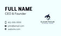 Orca Whale Splash Business Card Design