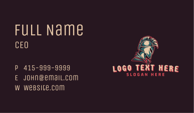 Gaming Spartan Warrior Business Card Image Preview