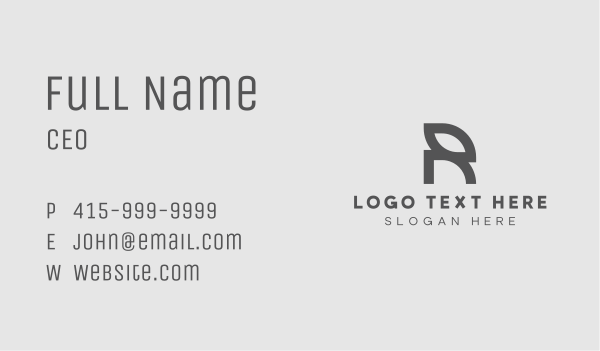 Generic Gray Letter R Business Card Design Image Preview
