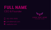 Winged Skull Letter M Business Card Image Preview