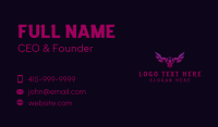 Winged Skull Letter M Business Card Preview