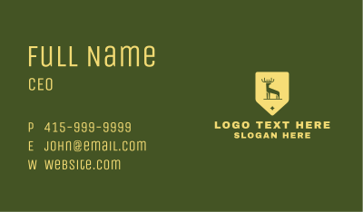 Deer Shield Badge Business Card Image Preview