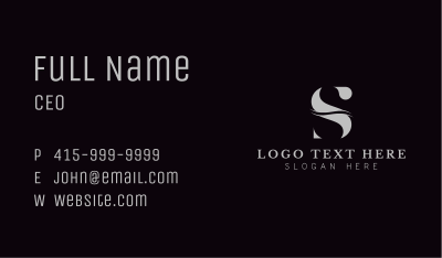 Classic Luxe Letter S Business Card Image Preview