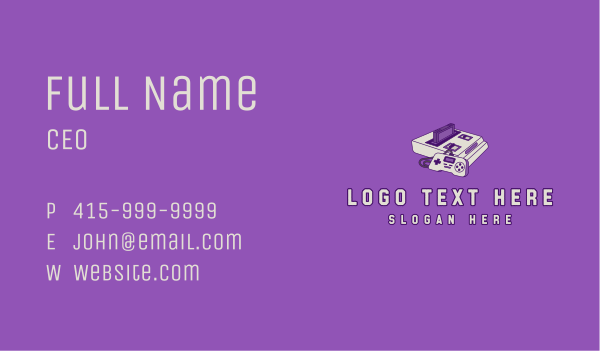 Retro Gaming Console Business Card Design Image Preview