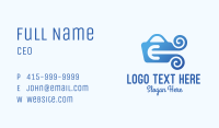 Blue Windy Bag Business Card Image Preview