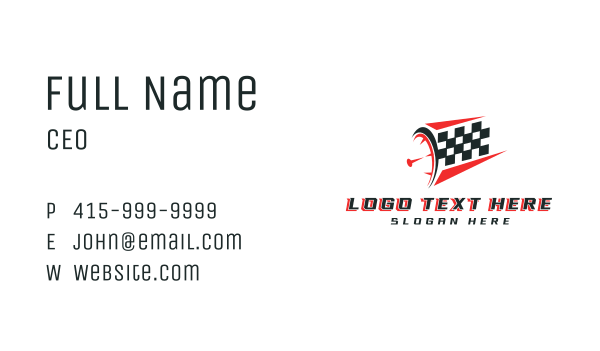 Speedometer Fast Race Business Card Design Image Preview