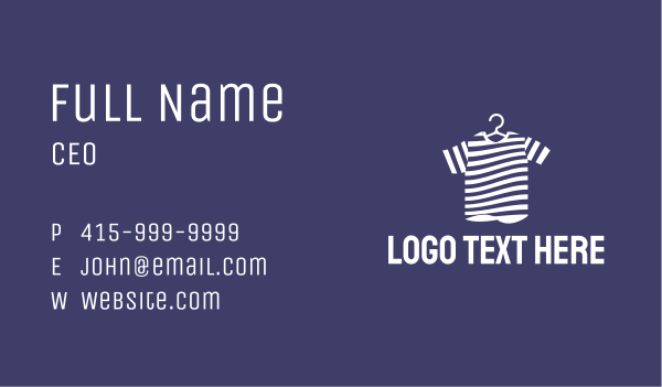 Striped Tee Shirt Business Card Design Image Preview