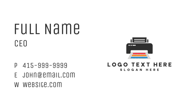 Creative Printer Paper Business Card Design Image Preview