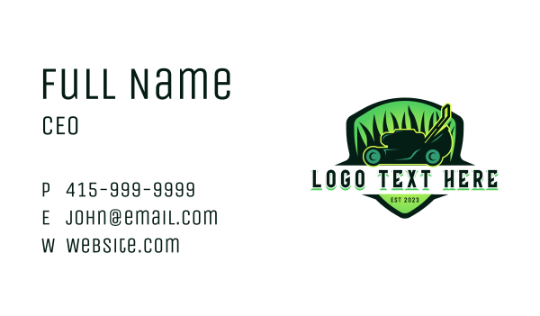 Lawn Mower Grass Trimmer Business Card Design Image Preview