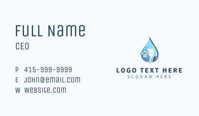 Eco Housekeeping Broom Business Card Image Preview