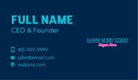 Neon Technology Wordmark Business Card Image Preview