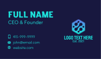 Gradient Digital Hexagon  Business Card Image Preview