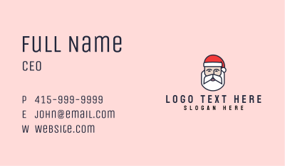 Santa Claus Christmas Mascot Business Card Image Preview