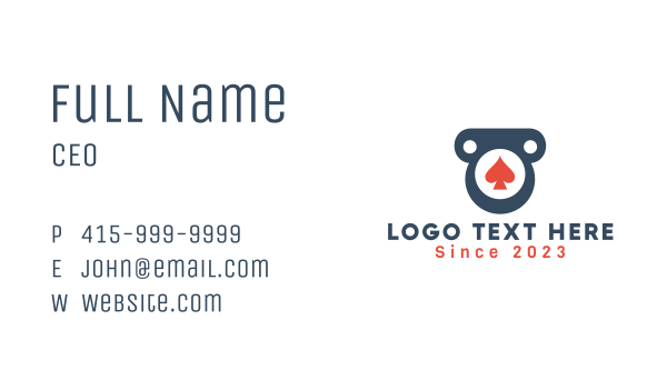 Spade Pillar Badge Business Card Design Image Preview