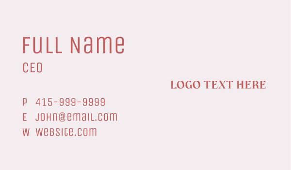 Luxurious Elegant Wordmark Business Card Design Image Preview