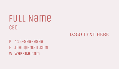 Luxurious Elegant Wordmark Business Card Image Preview