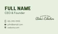 Crafty Script Wordmark Business Card Image Preview