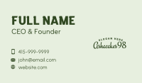 Crafty Script Wordmark Business Card Image Preview