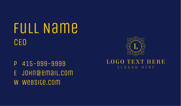 Elegant Jewel Lettermark Business Card Design Image Preview