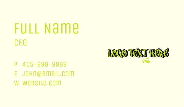 Mural Art Wordmark Business Card Design Image Preview