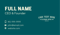 Sporty Apparel Wordmark Business Card Image Preview