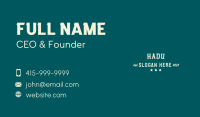 Sporty Apparel Wordmark Business Card Image Preview