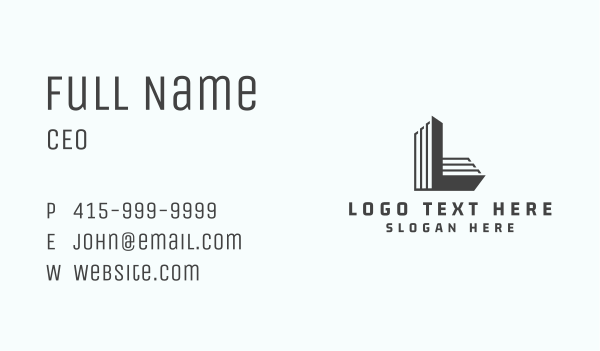 Tower Building Letter L Business Card Design Image Preview