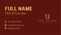 Gold Decorative Letter U Business Card Image Preview