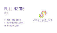 Rainbow Letter S  Business Card Image Preview