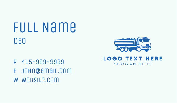 Oil Tanker Truck Business Card Design Image Preview
