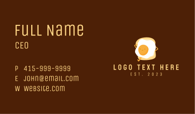 Egg Sandwich Mascot Business Card Image Preview
