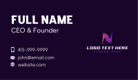 Tech Letter N Digital Business Card Image Preview