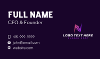 Tech Letter N Digital Business Card Image Preview