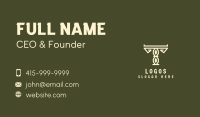 Native Architecture Letter T Business Card Image Preview