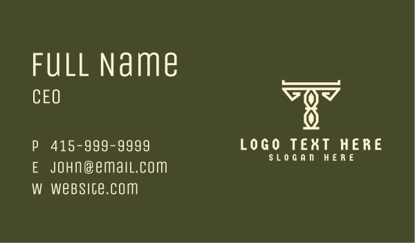 Native Architecture Letter T Business Card Design Image Preview