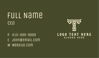 Native Architecture Letter T Business Card Image Preview
