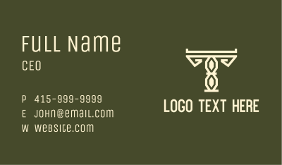 Native Architecture Letter T Business Card