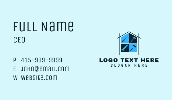House Renovation Contractor Business Card Design Image Preview