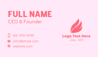 Pink Wellness Wings Business Card Preview