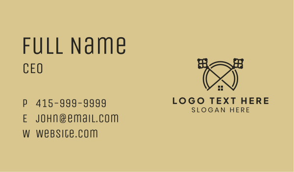 House Key Circle Business Card Design Image Preview