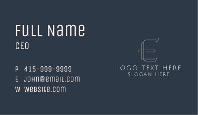 Generic Professional Letter E Business Card Image Preview