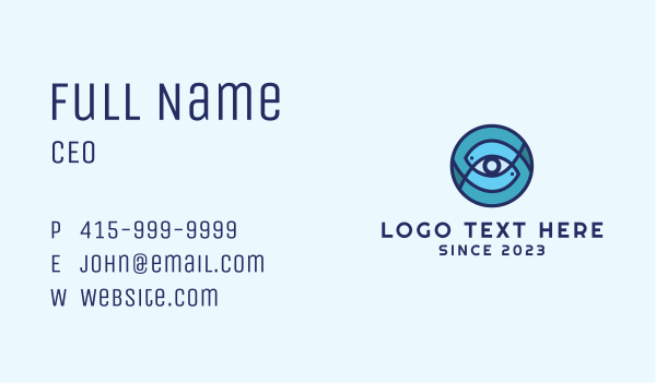 Fish Eye Emblem  Business Card Design Image Preview