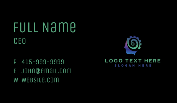 Cog Mind Technology Business Card Design Image Preview