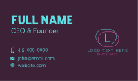 Multicolor Neon Line Letter  Business Card Image Preview