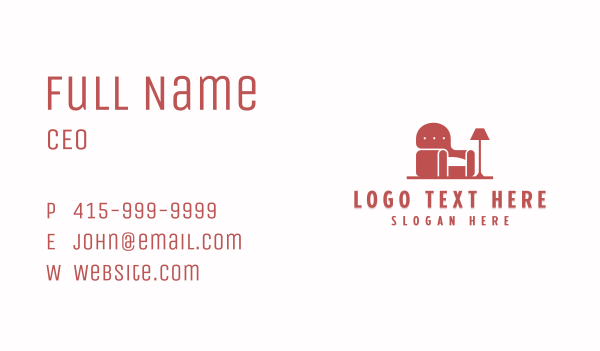 Sofa Chair Furnishing Business Card Design Image Preview