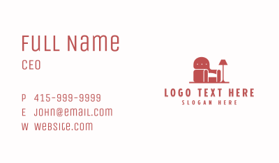 Sofa Chair Furnishing Business Card Image Preview