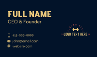 Dumbbell Training Fitness Business Card Image Preview