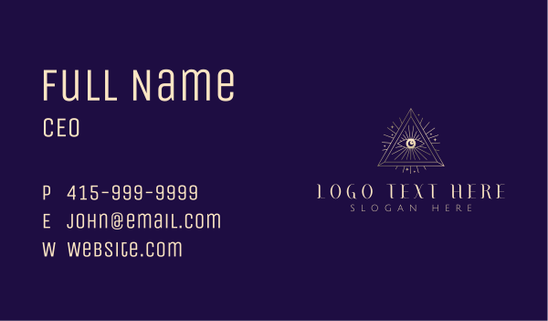 Moon Eye Triangle Business Card Design Image Preview